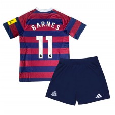 Newcastle United Harvey Barnes #11 Bortaställ Barn 2024-25 Korta ärmar (+ Korta byxor)